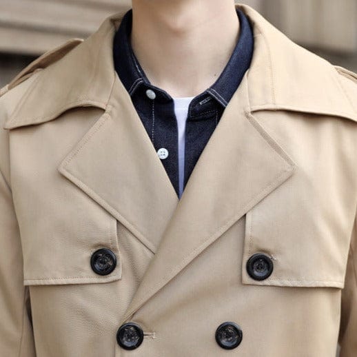 Classic Double Breasted Men's Trench Coat