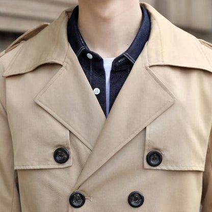 Classic Double Breasted Men's Trench Coat