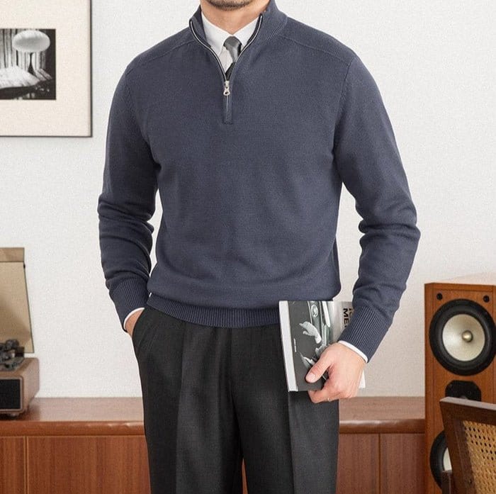 Classic Luxury Zip Up Sweater