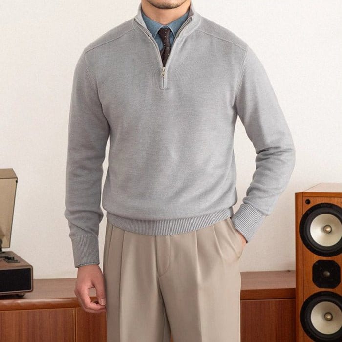 Classic Luxury Zip Up Sweater