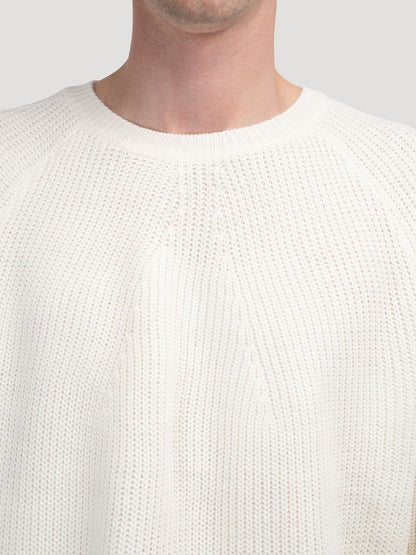 Classic Fit Crew Neck Knit Sweater Green for Men