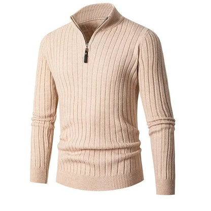 Green Crew Neck Knitted Men's Sweater