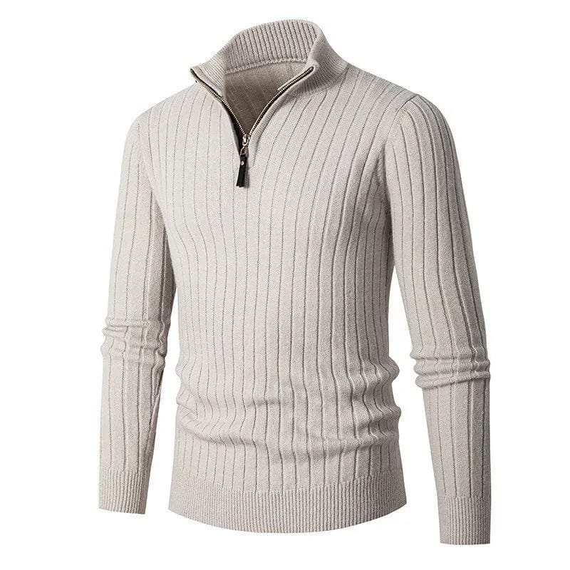 Green Crew Neck Knitted Men's Sweater