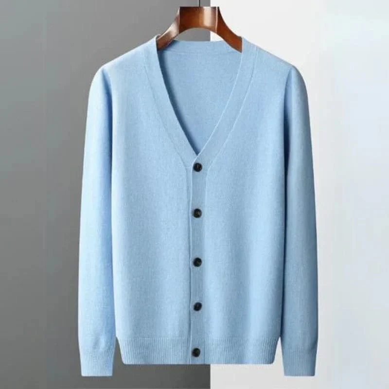 Warm Cozy Mens Cardigan Sweater - OutfitLondon