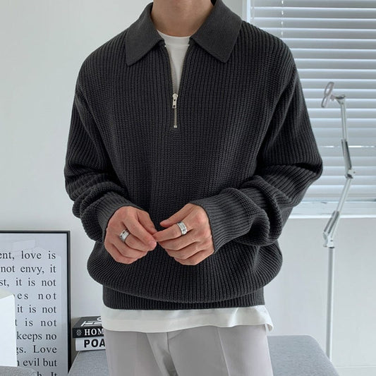 Classic Luxury Quarter Zip Sweater - OutfitLondon