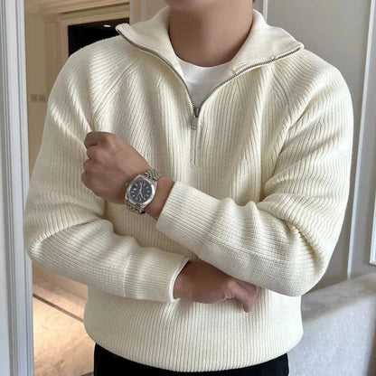 Classic Quarter-Zip Knit Sweater Men