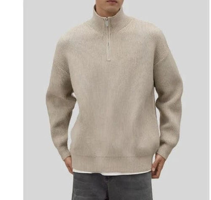 Classic Quarter-Zip Knit Sweater Men