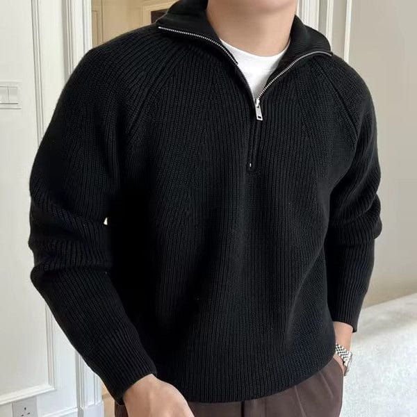Classic Quarter-Zip Knit Sweater Men