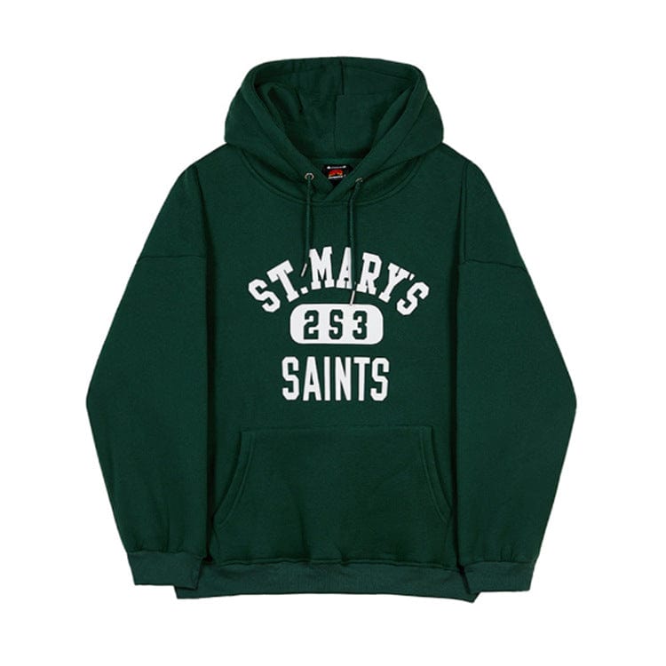 Mens White Graphic Green Sweatshirt - OutfitLondon