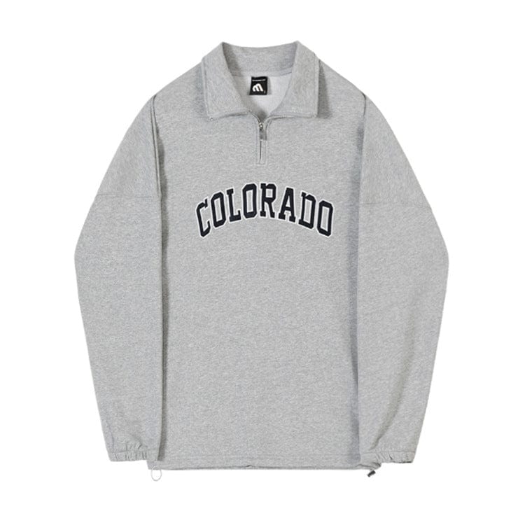 Relaxed Fit Casual Half Zip Sweater
