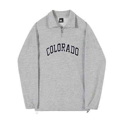 Relaxed Fit Casual Half Zip Sweater