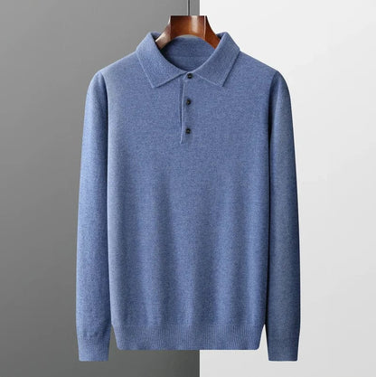 Classic Fit Long Sleeve Polo Shirt Men - OutfitLondon