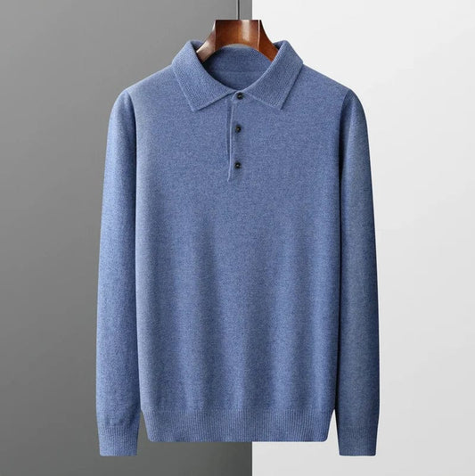 Classic Fit Long Sleeve Polo Shirt Men - OutfitLondon