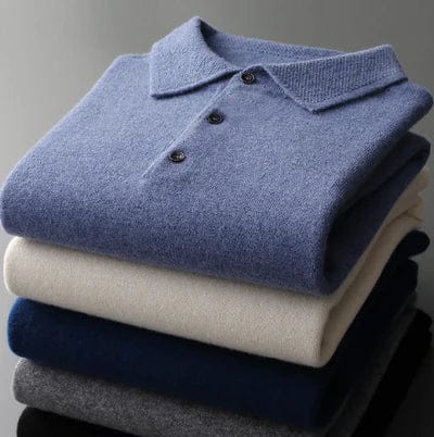 Classic Fit Long Sleeve Polo Shirt Men