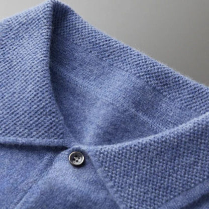 Classic Fit Long Sleeve Polo Shirt Men