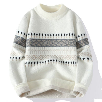 Classic Festive Mens Crew Neck Sweater