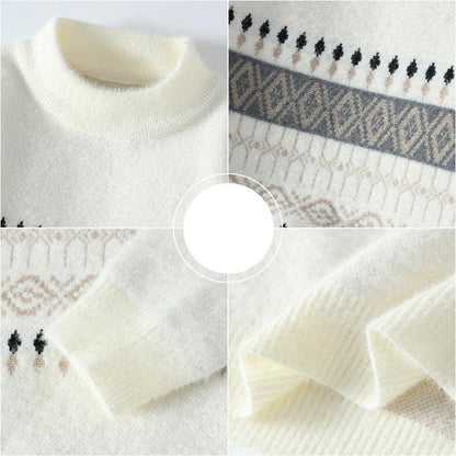 Classic Festive Mens Crew Neck Sweater