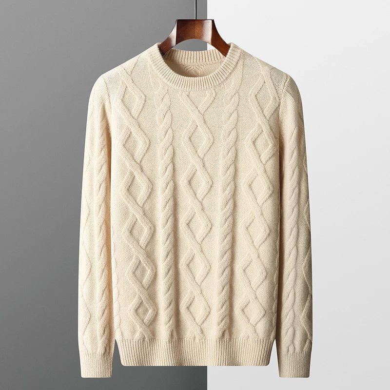 Cozy Thick Cable Knit Sweater - OutfitLondon
