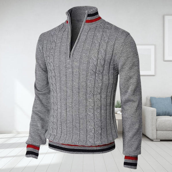 Traditional Cable Crew Neck Sweater Men