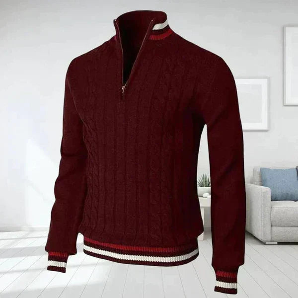 Traditional Cable Crew Neck Sweater Men