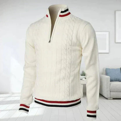 Traditional Cable Crew Neck Sweater Men