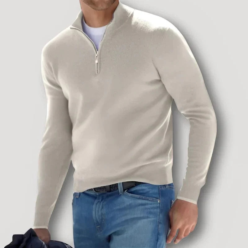 Warm Quarter Zip Mens Fall Sweater - OutfitLondon