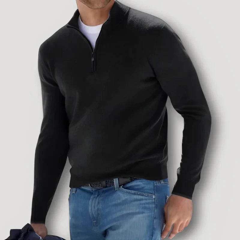 Warm Quarter Zip Mens Fall Sweater