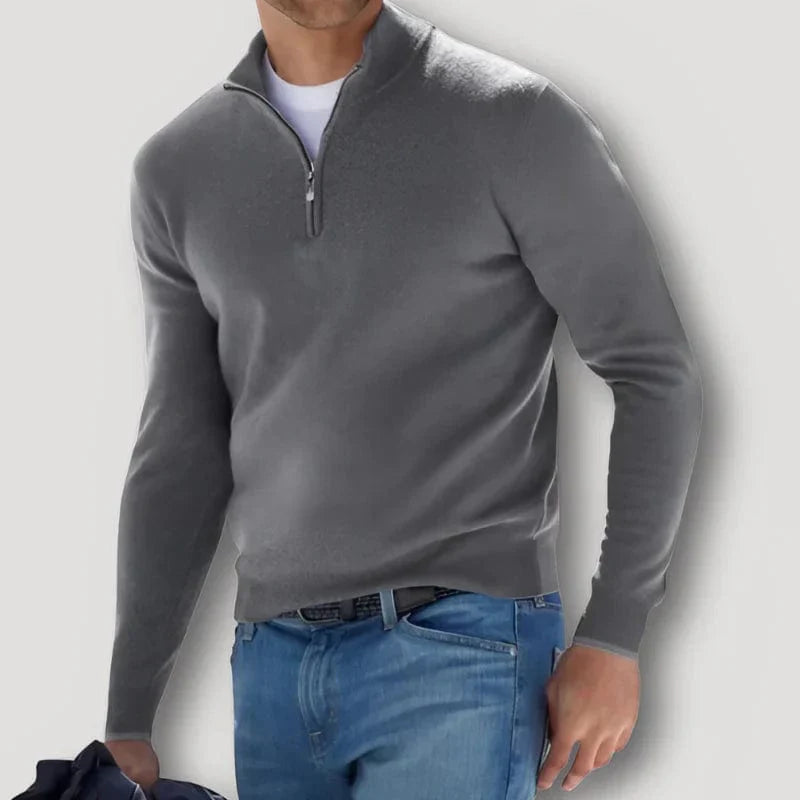 Warm Quarter Zip Mens Fall Sweater