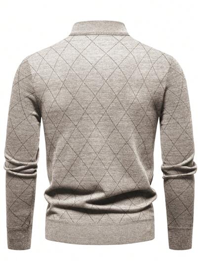 Breathable Crew Neck Knit Sweater Men