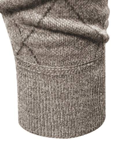 Breathable Crew Neck Knit Sweater Men