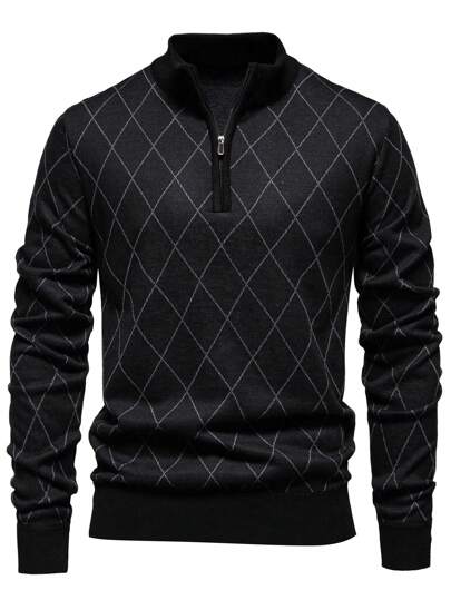 Breathable Crew Neck Knit Sweater Men - OutfitLondon
