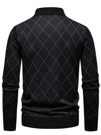 Breathable Crew Neck Knit Sweater Men