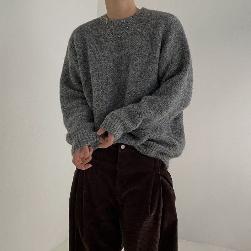 Large Knitted Wool Sweater for Men - OutfitLondon