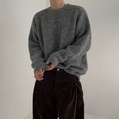 Large Knitted Wool Sweater for Men - OutfitLondon