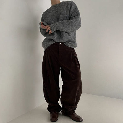 Large Knitted Wool Sweater for Men