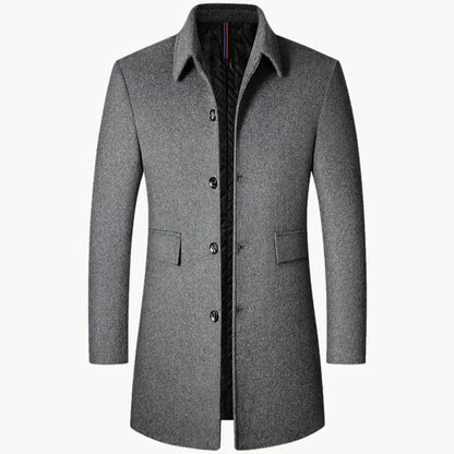 Classic Fit Luxury Wool Coat - OutfitLondon