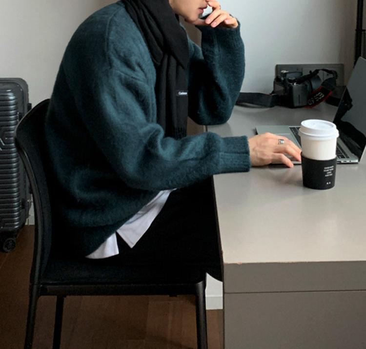 Relaxed Fit Long Knit Cardigan Sweater