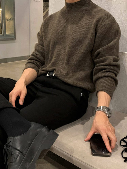 Soft Knit Crew Neck Sweater Men - OutfitLondon