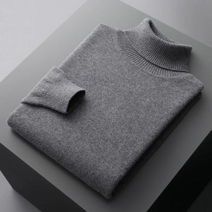 Warm Merino Wool Crew Neck Sweater Men