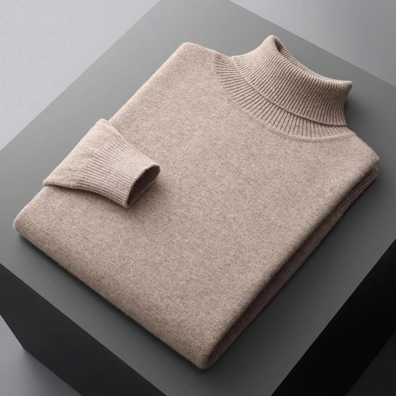 Warm Merino Wool Crew Neck Sweater Men