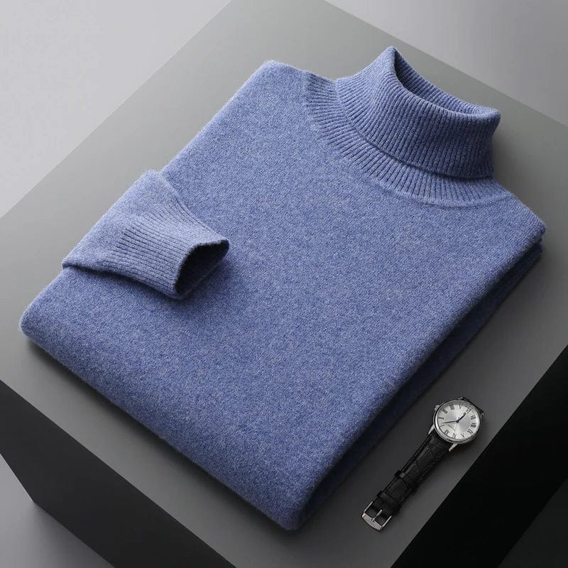 Warm Merino Wool Crew Neck Sweater Men
