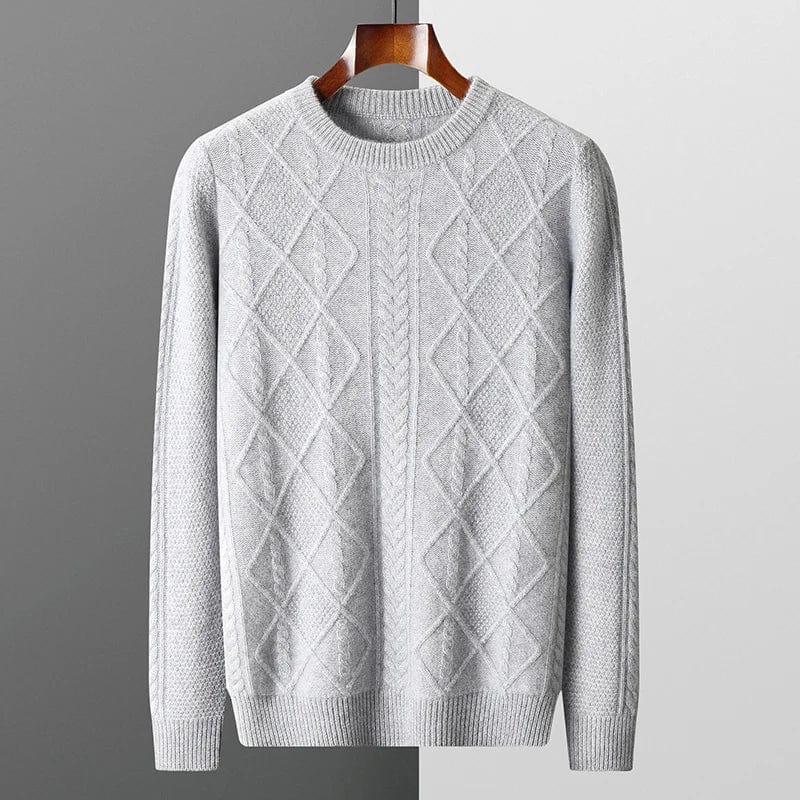 Thick Warm Cable Knit Sweater - OutfitLondon