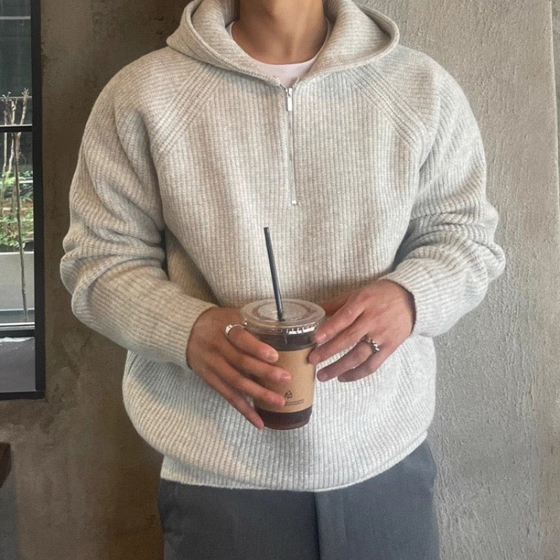 Warm Fall Quarter Zip Sweater - OutfitLondon