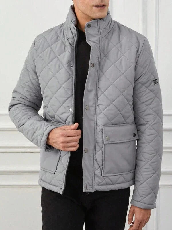 Warm Quilted Down Puffer Jacket for Men - OutfitLondon