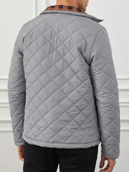 Warm Quilted Down Puffer Jacket for Men