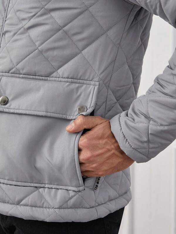 Warm Quilted Down Puffer Jacket for Men