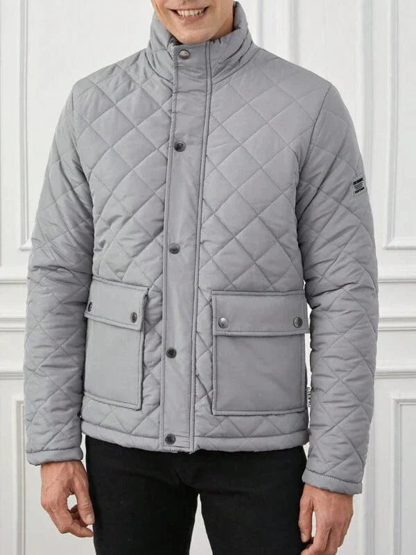 Warm Quilted Down Puffer Jacket for Men
