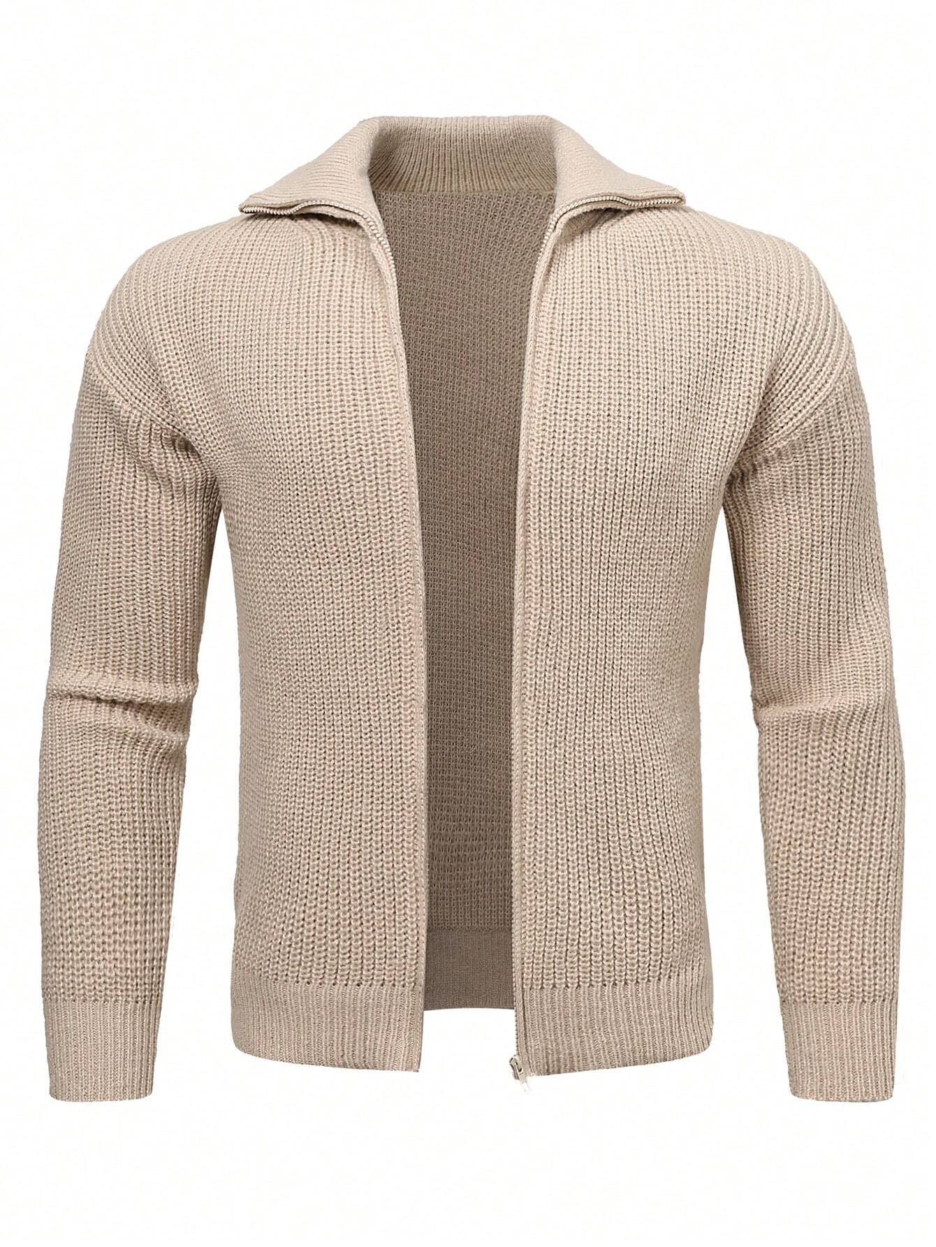 Light Brown Crew Neck Men's Sweater - OutfitLondon