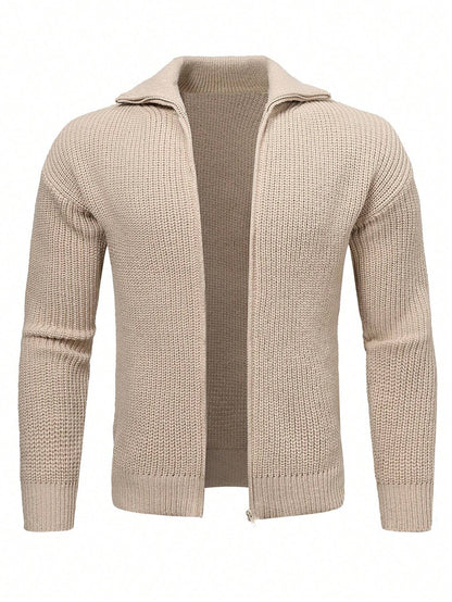 Light Brown Crew Neck Men's Sweater - OutfitLondon