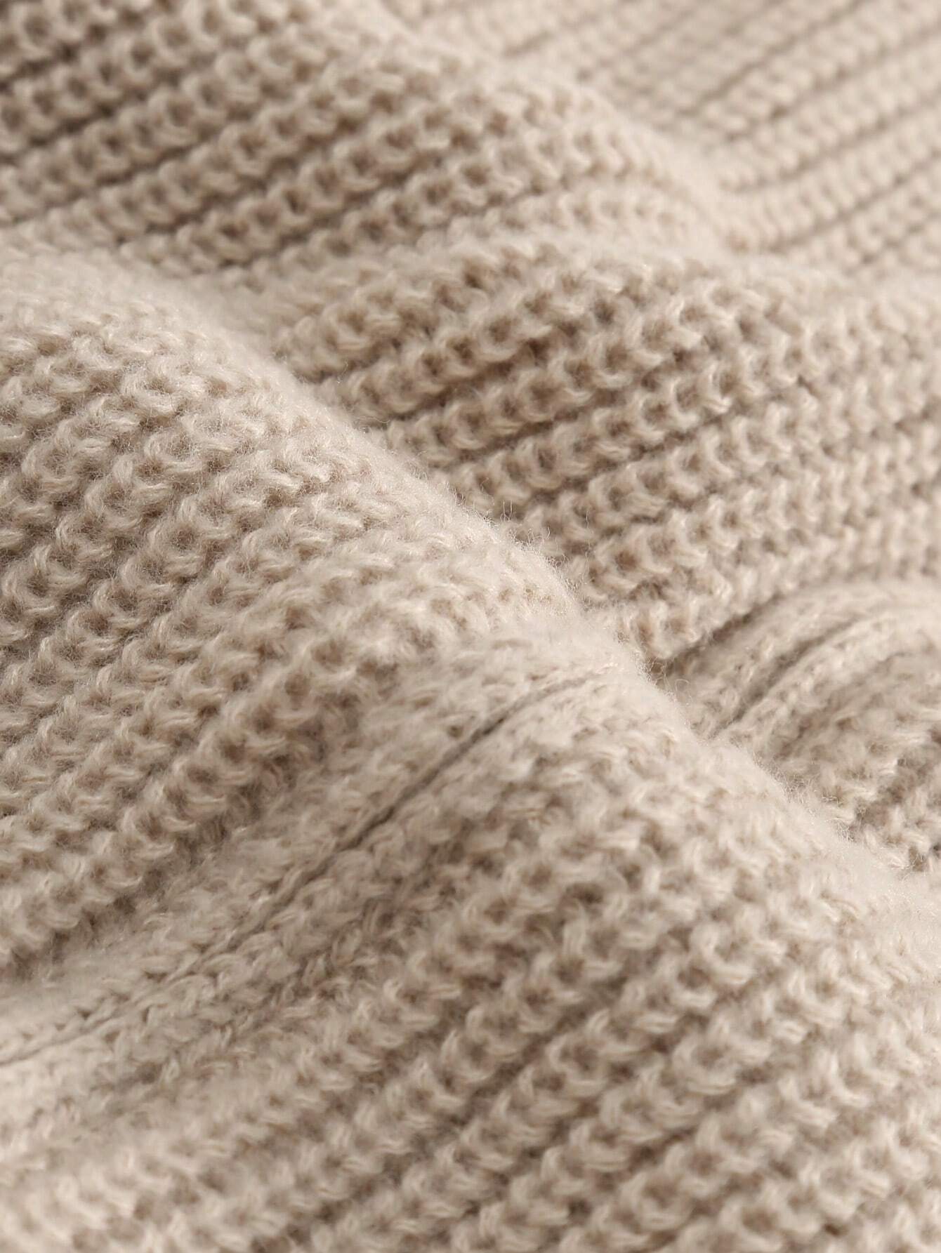 Light Brown Crew Neck Men's Sweater